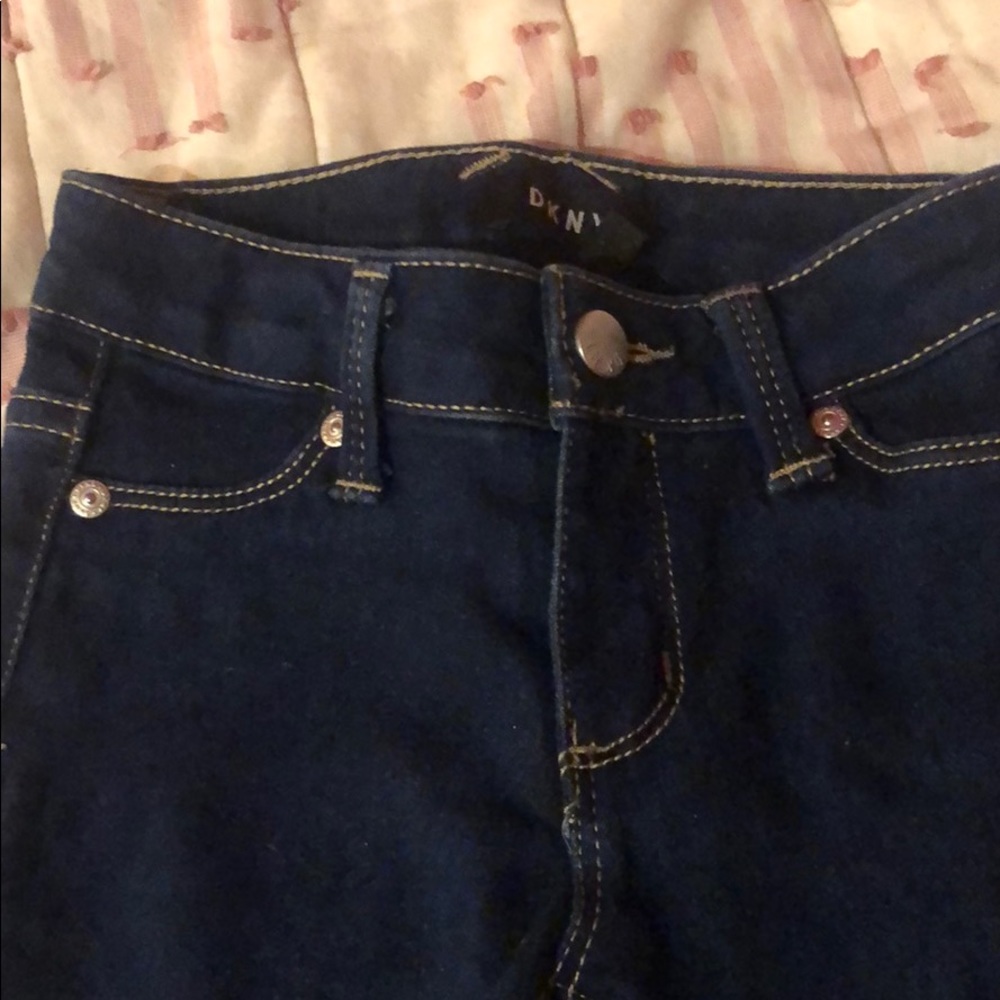 Toddler DKNY dark blue cropped jeans